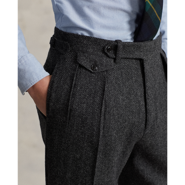 Charcoal Pleated Wool Twill Trouser Polo Ralph Lauren 6