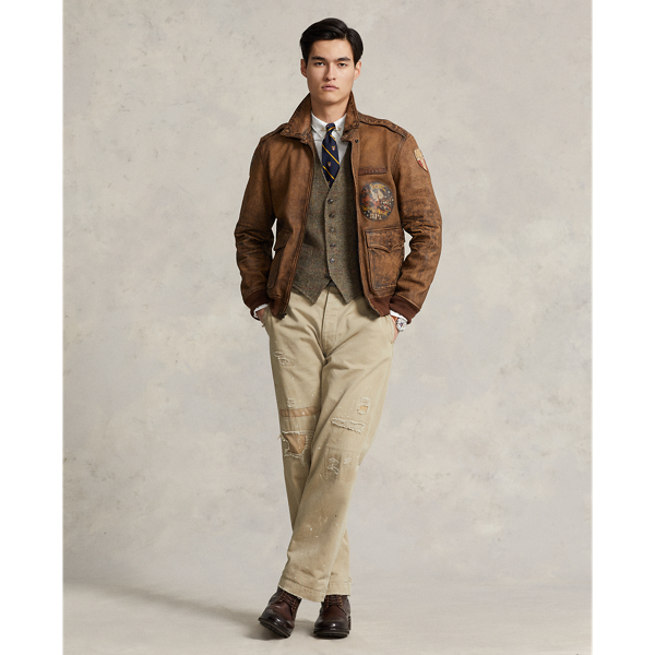 Fein gemusterte Weste aus Wolle Polo Ralph Lauren in Loden/Rot/Braun Deko 4