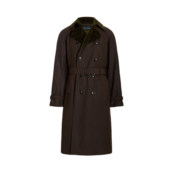 Wachstuch-Trenchcoat mit Kordbesatz Polo Ralph Lauren in Dunkles Loden 2