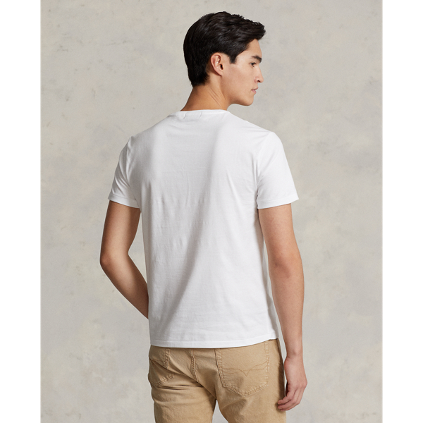 Custom-Slim-Fit T-Shirt mit Polo Bear Polo Ralph Lauren in Wei&szlig;/Sun&nbsp;Valley/Bear 5