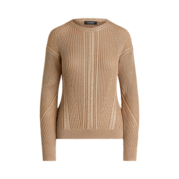 Metallic Cotton-Blend Jumper Lauren 1
