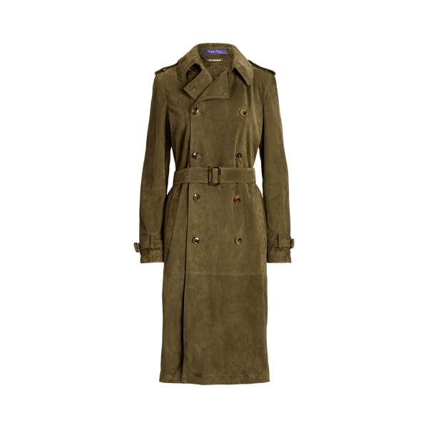 Romilly Lamb Suede Trench Coat for Women Ralph Lauren IE
