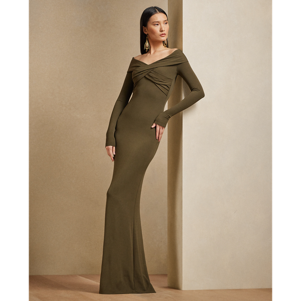 Aletta Jersey Evening Dress for Women Ralph Lauren CH