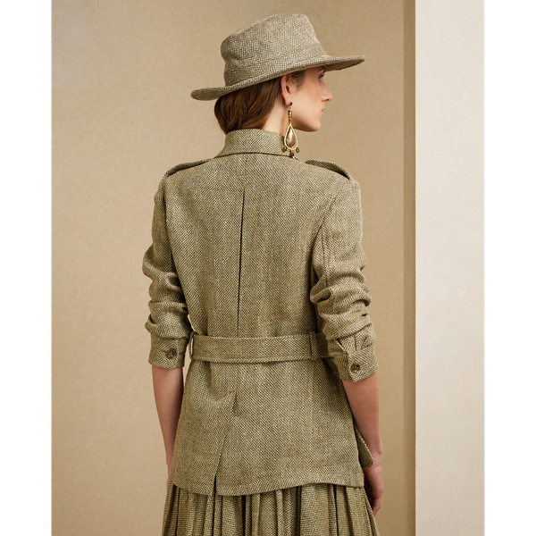 Olive/Tan Tasha Broken-Twill Field Jacket Ralph Lauren Collection 5