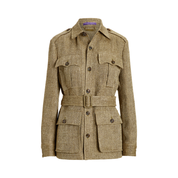 Olive/Tan Tasha Broken-Twill Field Jacket Ralph Lauren Collection 2