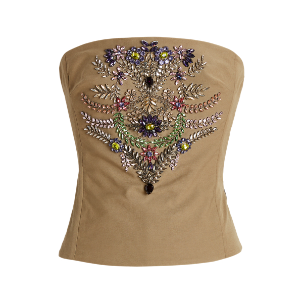 Cailin katoenen bustier met versiering Ralph Lauren Collection in 1