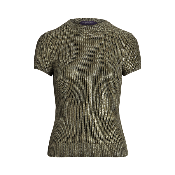 Lacquered Silk Short-Sleeve Jumper Ralph Lauren Collection 1