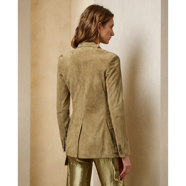 Lichen Green Preston Lamb-Suede Jacket Ralph Lauren Collection 5