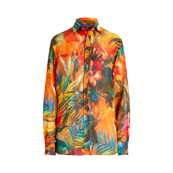 Adrien Print Linen Voile Shirt Ralph Lauren Collection 1