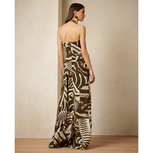 Niccola Zebra Print Evening Dress for Women Ralph Lauren UK