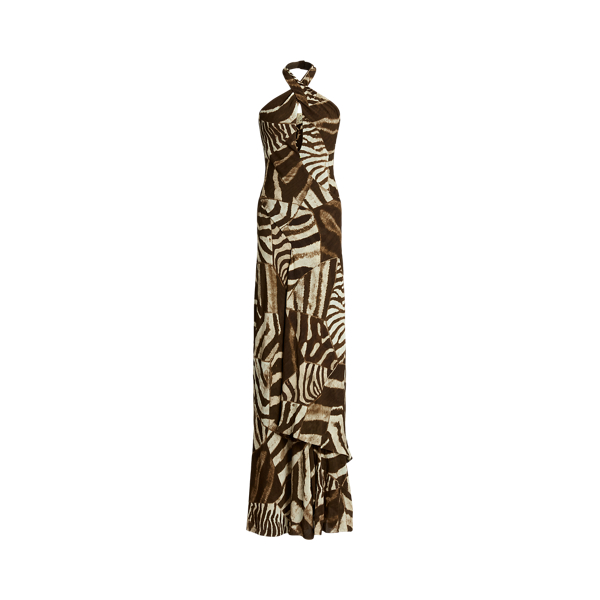 Niccola Zebra-Print Evening Dress | Ralph Lauren
