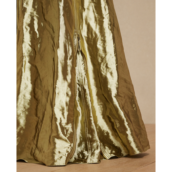 Abendkleid Briar aus Metallic-Organza Ralph Lauren Collection in Platin 7