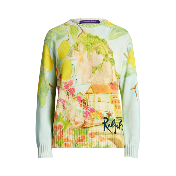 Bedruckter Baumwoll-Rundhalspullover Ralph Lauren Collection in 1
