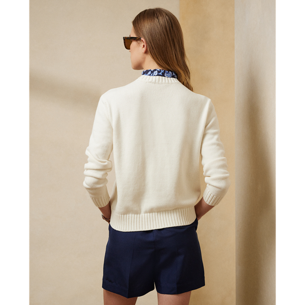 Jerseypullover mit Sarong Polo Bear Ralph Lauren Collection in Lux-Creme 5