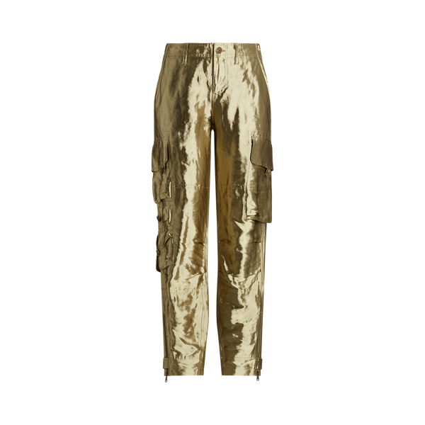 Cal&ccedil;as de organza met&aacute;licas Mitchell Ralph Lauren Collection em 1