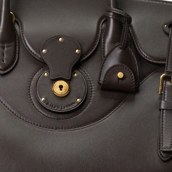 Dark Brown Soft Ricky 40 Calfskin Bag Ralph Lauren Collection 6