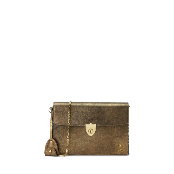 Crest Envelope Clutch in Calfskin