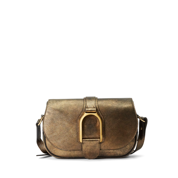 Welington Metallic Calfskin Shoulder Bag for Women Ralph Lauren® SA