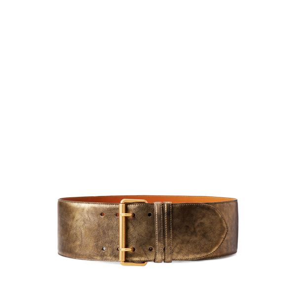 Cintur&oacute;n ancho de piel con hebilla Ralph Lauren Collection en 1