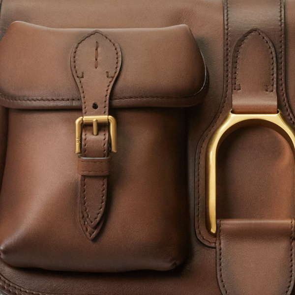 Borsa Welington oversize in vitello Ralph Lauren Collection in Castagna 6