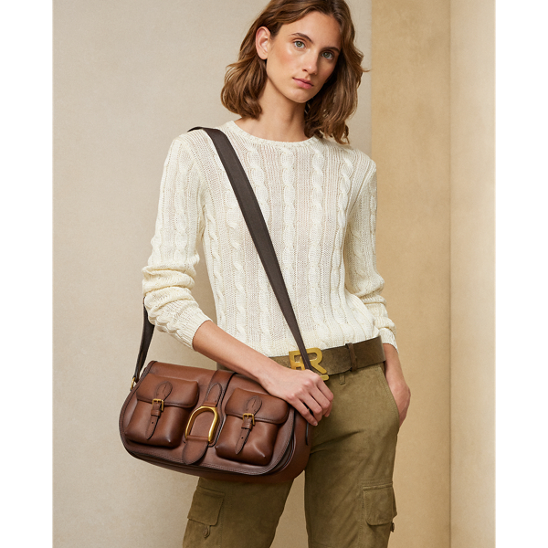 Borsa Welington oversize in vitello Ralph Lauren Collection in Castagna 7