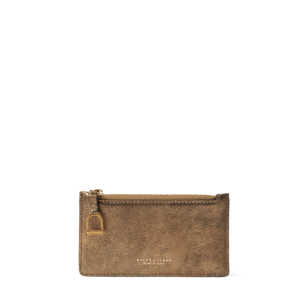 Porte-cartes Welington zipp&eacute; m&eacute;tallis&eacute;