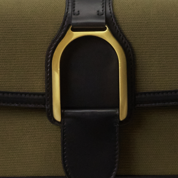 Olive Welington Canvas Crossbody Bag Ralph Lauren Collection 6