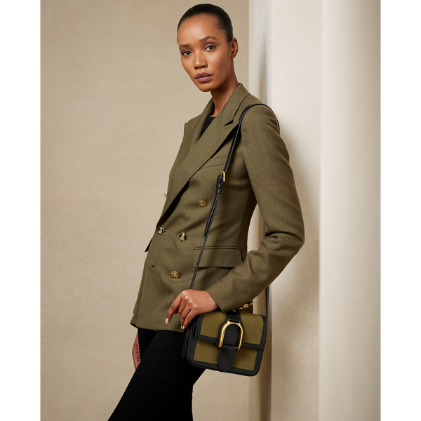 Olive Welington Canvas Crossbody Bag Ralph Lauren Collection 7
