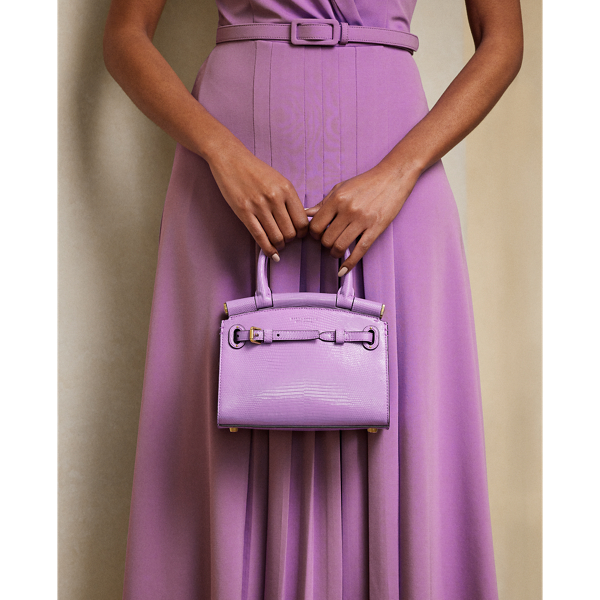 Lilac RL50 Lizard Mini Bag Ralph Lauren Collection 7