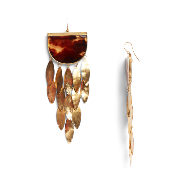 Ohrringe aus Harz und Messing Ralph Lauren Collection in Antikes Messing 2