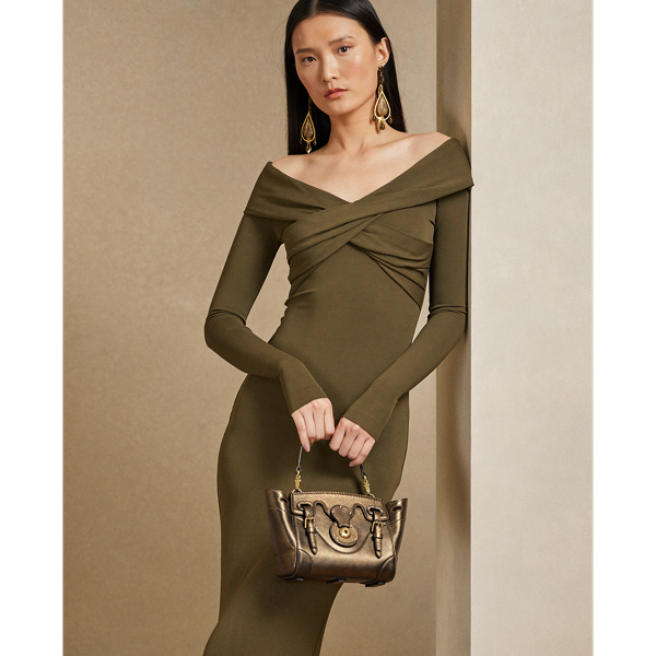 Soft&nbsp;Ricky&nbsp;18 aus Metallic-Kalbsleder Ralph Lauren Collection in Bronze 7