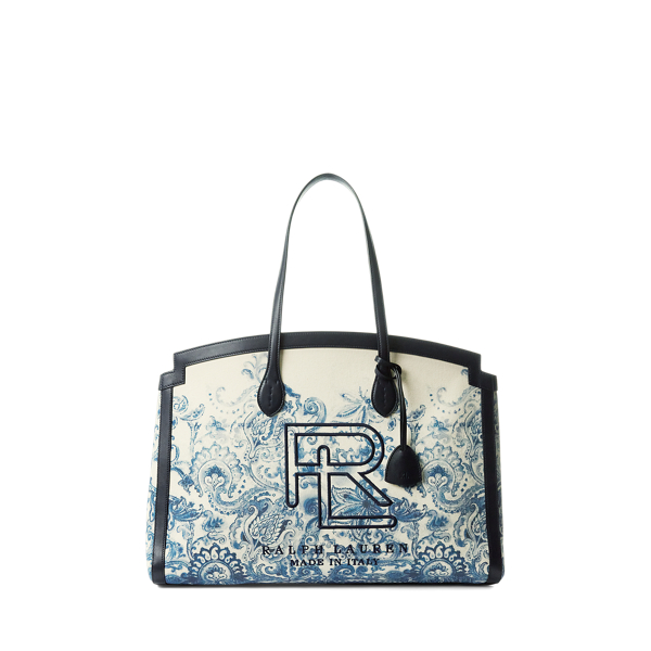 RL Beach Tote in Paisley Canvas