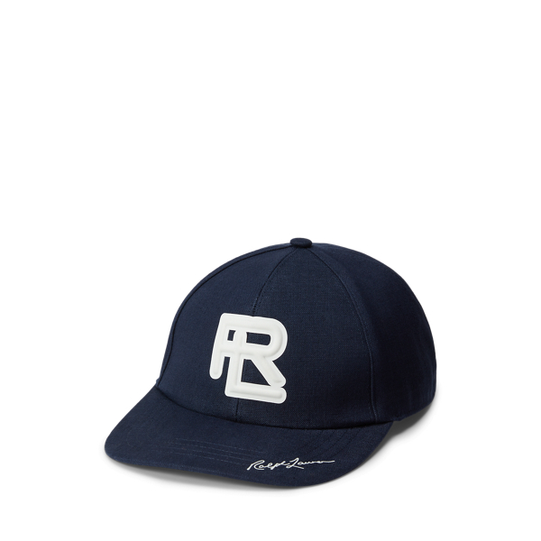 Linnen baseballpet met RL-motief