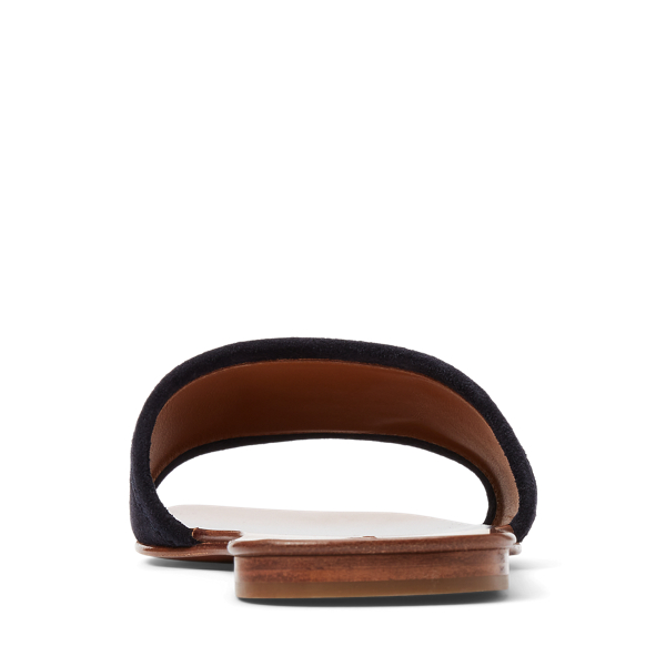 Navy Andela Calf-Suede Slide Sandal Ralph Lauren Collection for summer 3