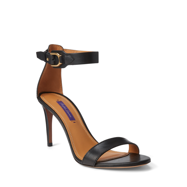 Black Channing Welington Burnished Sandal Ralph Lauren Collection for summer 2