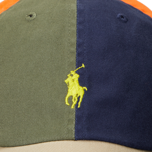 Dark Sage/Navy Color-Blocked Twill Ball Cap Polo Ralph Lauren 3