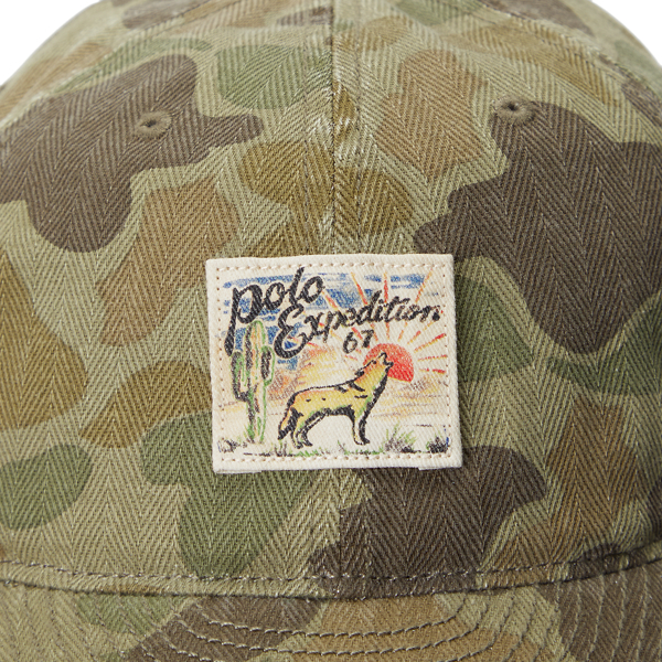Frogskin Camo Camouflage Herringbone Cap Polo Ralph Lauren 3