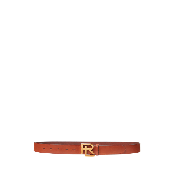 Gold RL Vachetta Leather  Belt Ralph Lauren Collection 1