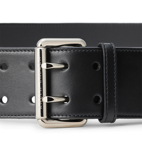 Женский ремень Ralph Lauren Calfskin Double-Prong, цвет: Чёрный