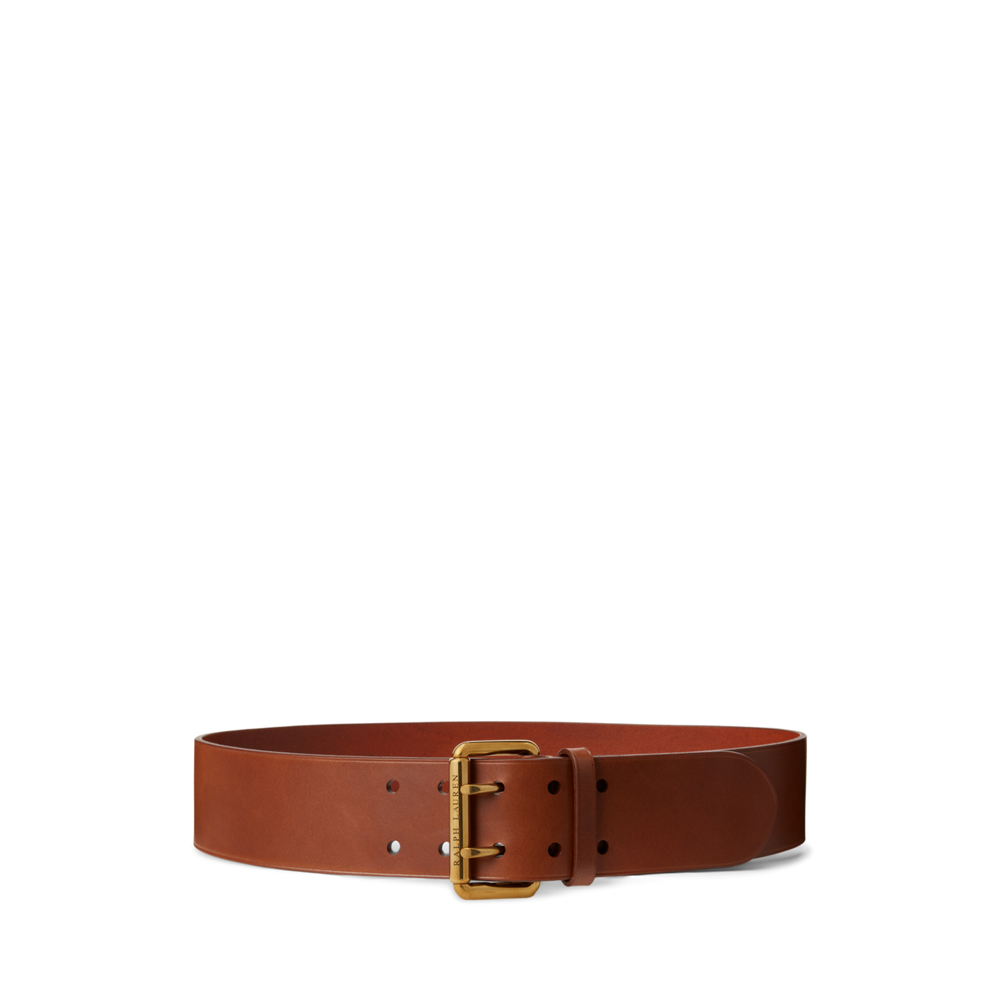 Женский ремень Ralph Lauren Leather Double-Prong, цвет: Золотой — фото 3