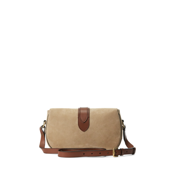 Sand Calf-Suede Welington Shoulder Bag Ralph Lauren Collection 4