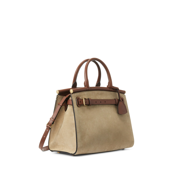 Sand RL50 Calf-Suede Medium Bag Ralph Lauren Collection 3