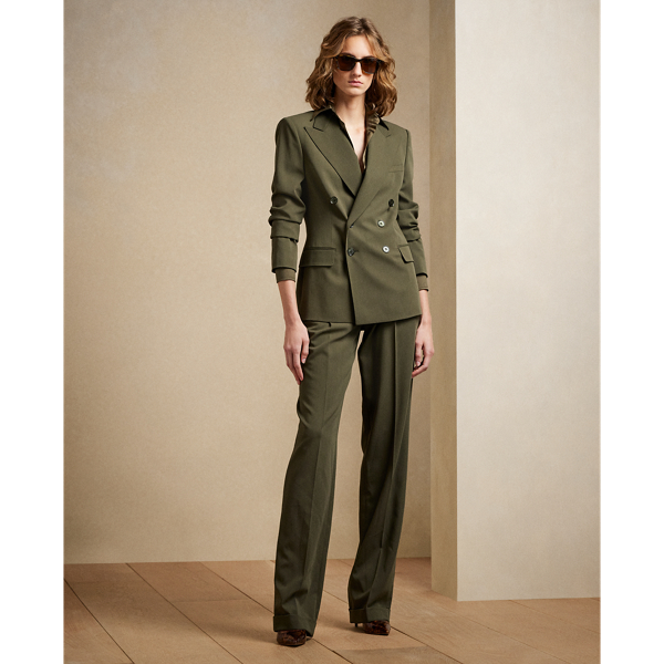 Jacke Charmaine aus Wollgabardine Ralph Lauren Collection in Olivgr&uuml;n 4