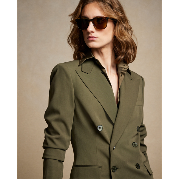 Jacke Charmaine aus Wollgabardine Ralph Lauren Collection in Olivgr&uuml;n 6