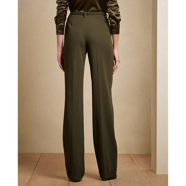 Stamford wollen gabardine broek Ralph Lauren Collection in Olive 5