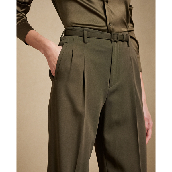Stamford wollen gabardine broek Ralph Lauren Collection in Olive 6