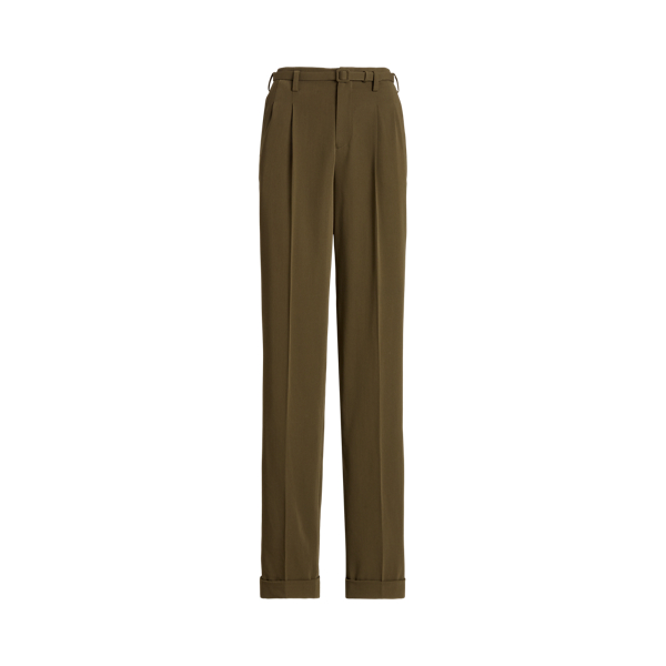 Stamford wollen gabardine broek Ralph Lauren Collection in Olive 2