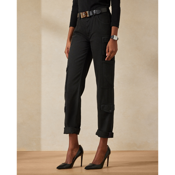 Black Dominik Denim Cargo Trouser Ralph Lauren Collection 4