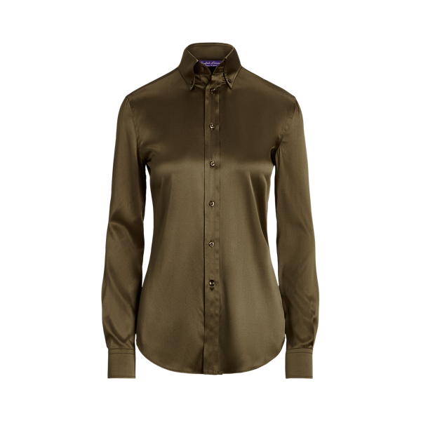 Cameron Straight Fit Charmeuse Shirt Ralph Lauren Collection 1