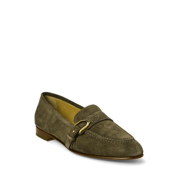 Olive Audrey Welington Calf-Suede Loafer Ralph Lauren Collection 2